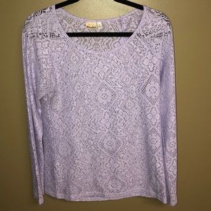 Purple See-Through Mudd Top